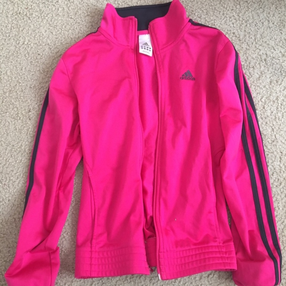Adidas pink zip up